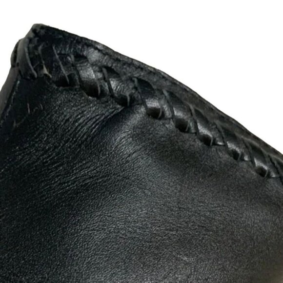 VTG Dr Doc Martens DANA Black Leather Heeled Clogs US 8 Slide Mule 11886 00s Y2K - Picture 8 of 12